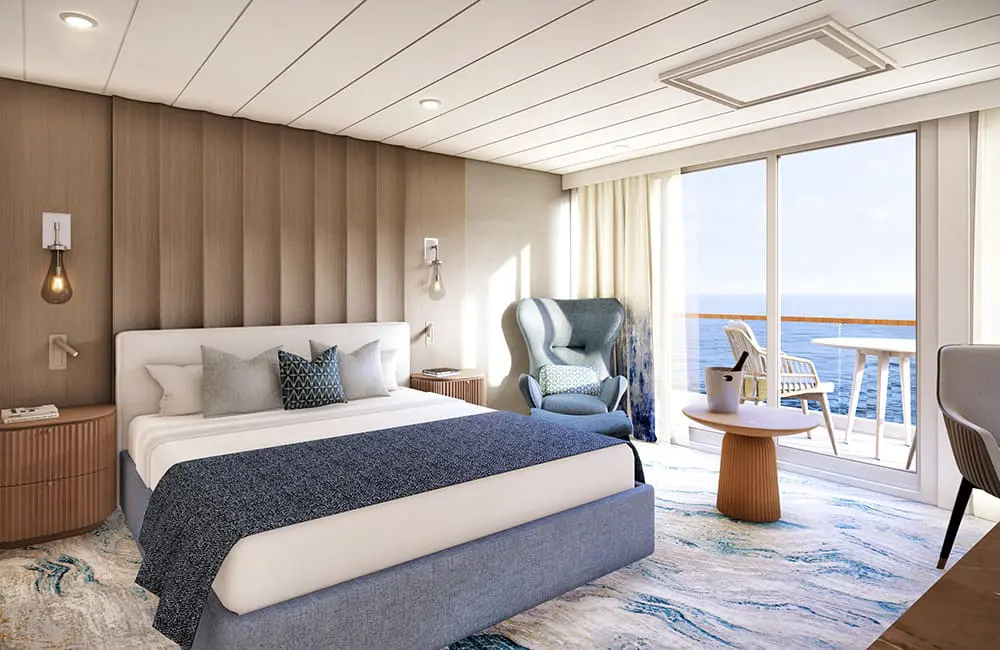 Render of Grandview Suite on board Azamara Quest.