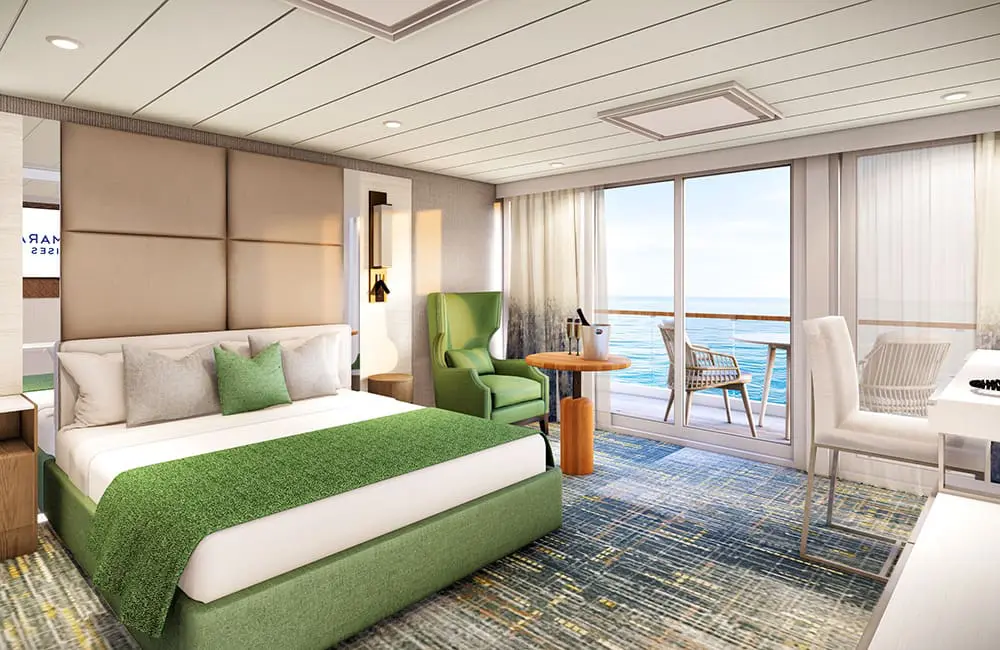 Render of an updated Azamara Continent Suite.