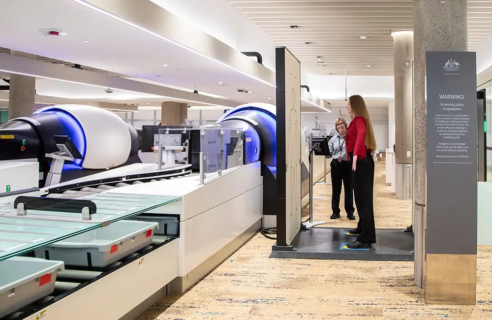 BNE Domestic Terminal's new high-tech security screening area.