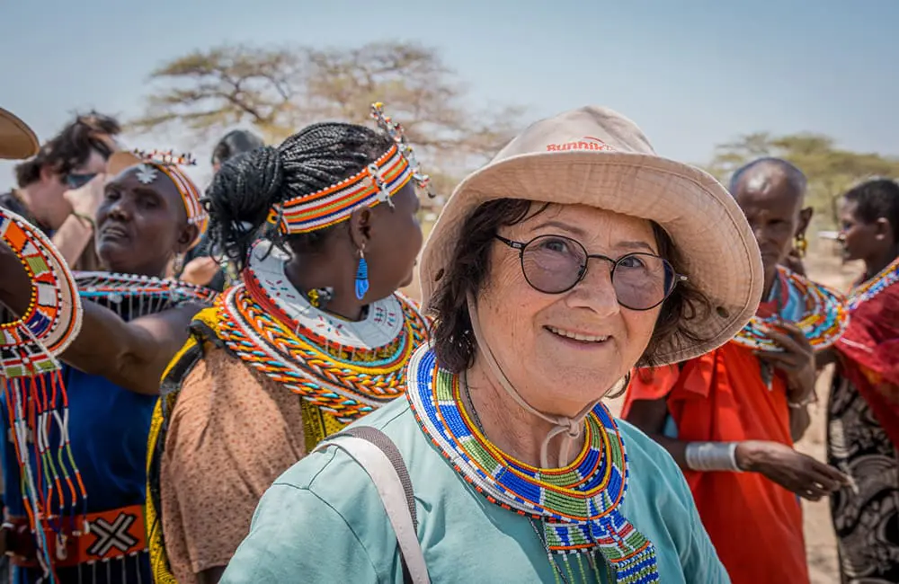 Bunnik Tours Founder Marion Bunnik in Samburu Unity Village, Shaba, Kenya. Image: Amie Bunnik