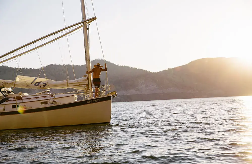 Sailing on Okanagan Lake, British Columbia. Image: Destination BC/Grant Harder