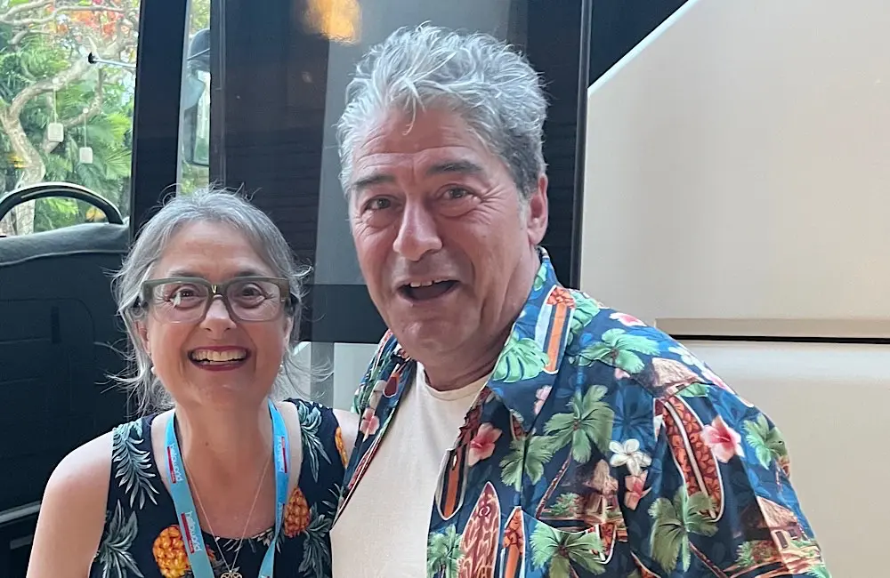 A great team: Cecilia and Christos at Helloworld Frontliners.