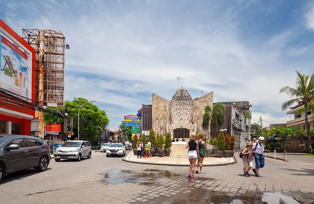 The Bali Bombing Memorial, which marks the site of the 2002 attacks that killed 202 people.