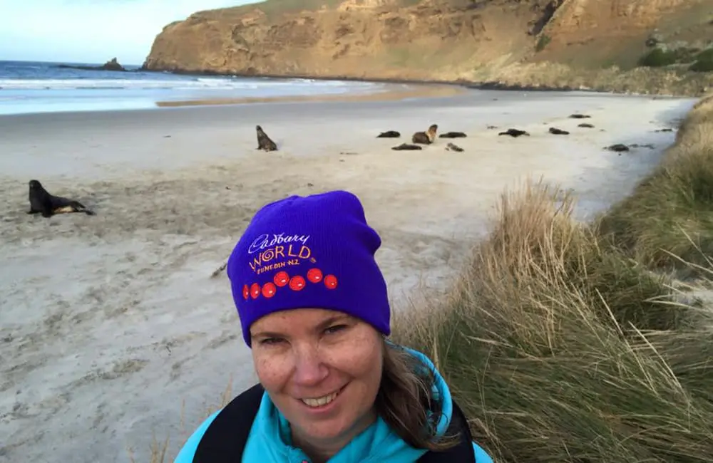 MTA travel advisor Catherine Kimberley on the Otago Peninsula in NZ.