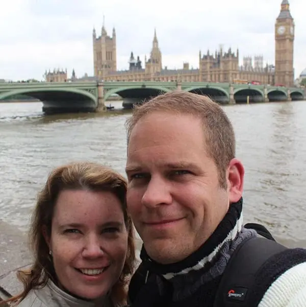 MTA travel advisor Catherine Kimberley on holiday with her husband in London, UK.