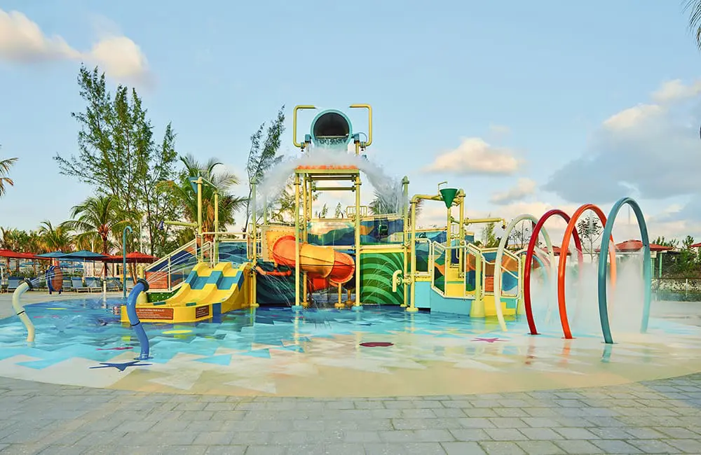 Render of Splash Harbor within Great Life Lagoon on Great Stirrup Cay.