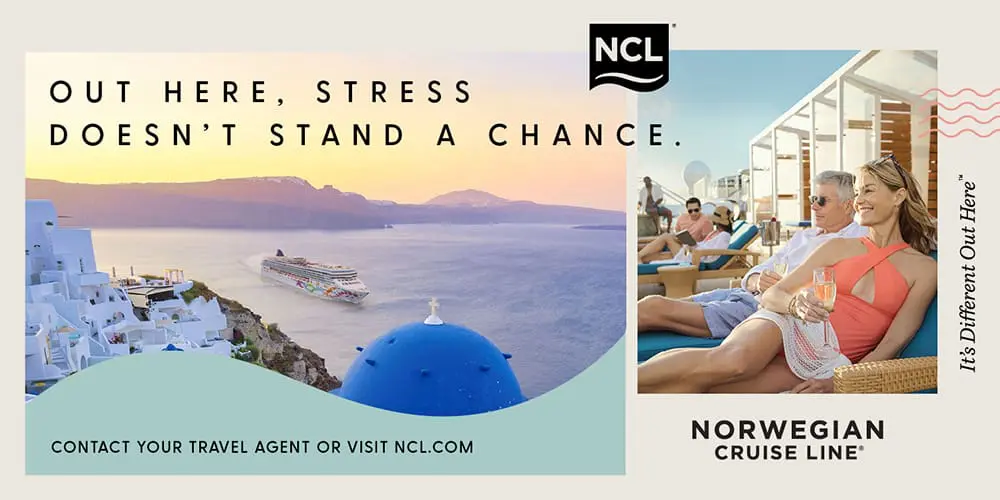 An OOH marketing campaign example for Australia for the Norwegian Cruise Line rebrand.