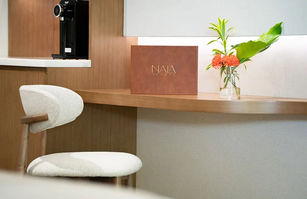 Room detail at Nala Resort.