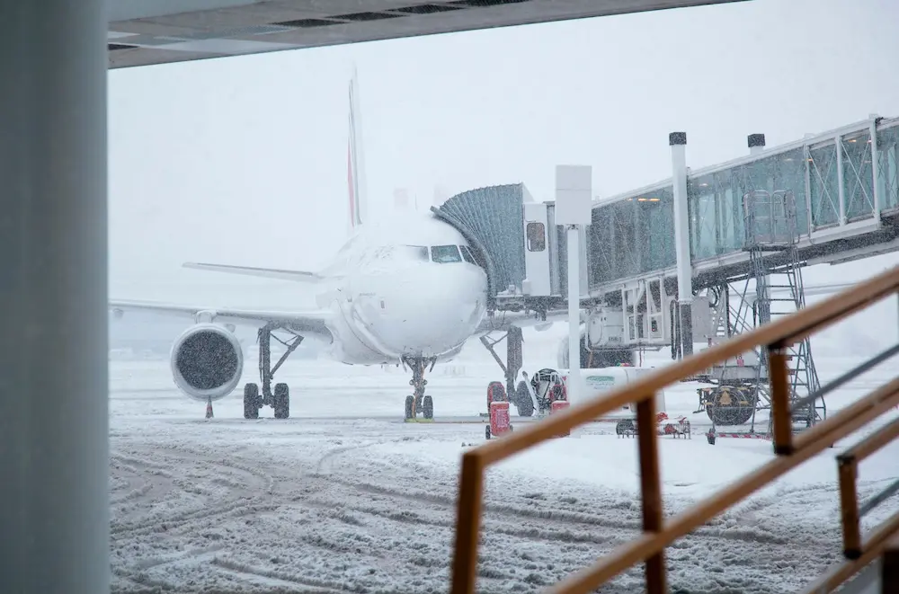 Snowed under: Hundreds of flights cancelled as Europe’s cold snap bites 2 Aircraft covered by snow during flight delays in CDG airport due to snowstorm.