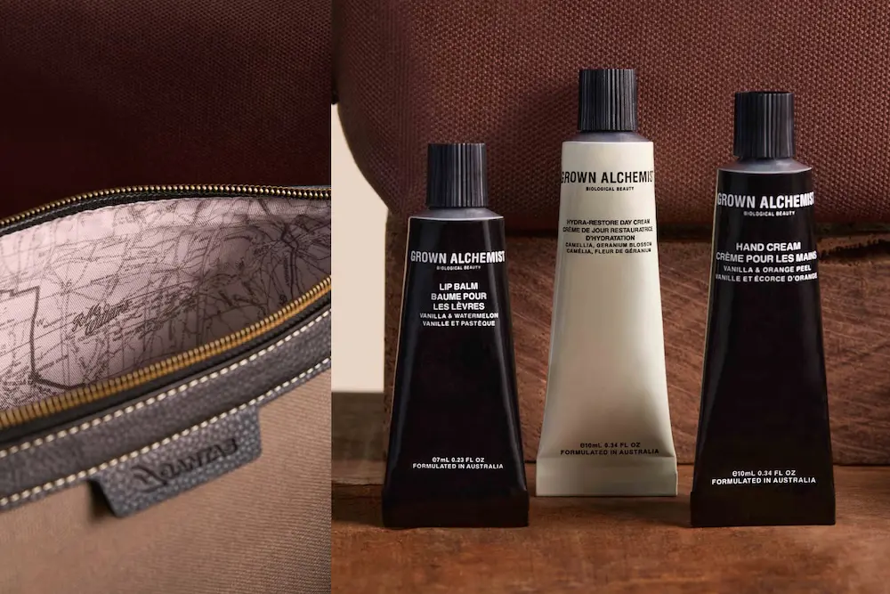 Qantas x R.M.Williams Business amenity kit 2