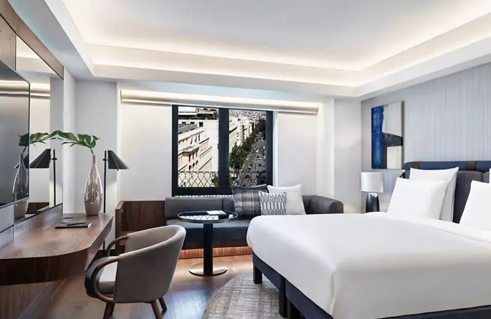 A deluxe room at Athens Capital Hotel