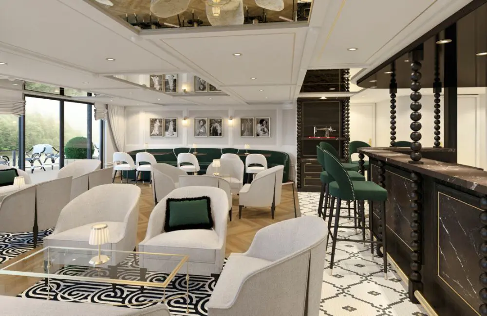 The Brocade Bar on Uniworld's S.S. Emilie