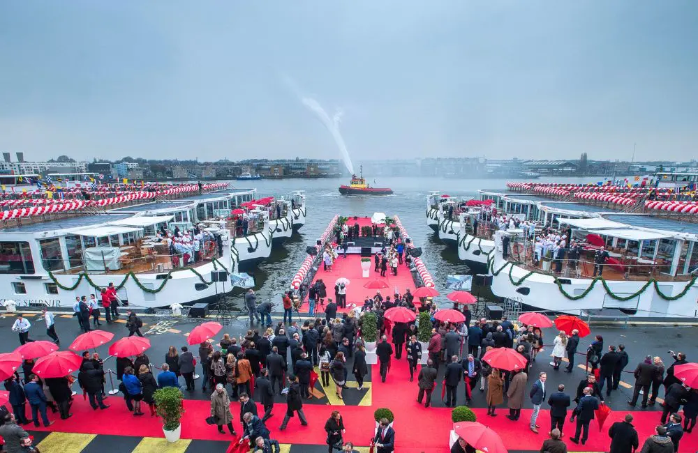 Mass christening of Viking Longships