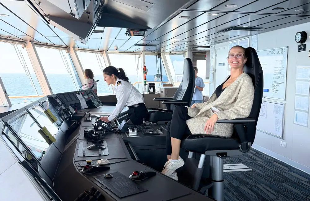 Ivona Siniarska on board the Douglas Mawson