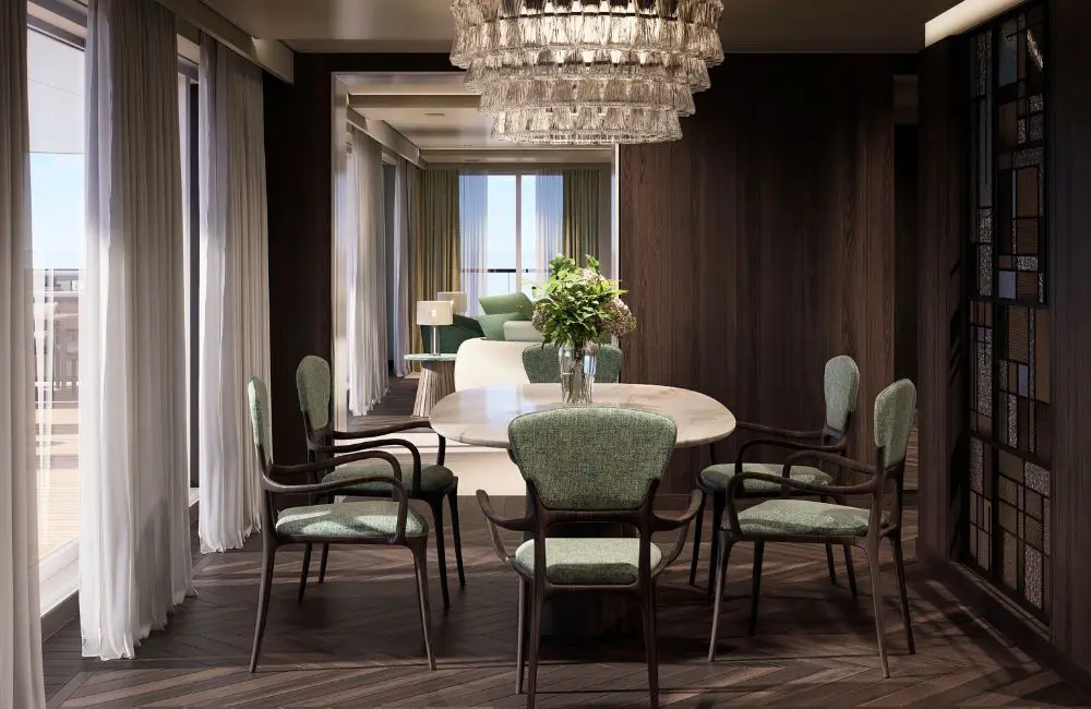 Crystal Grace Owner's Suite dining