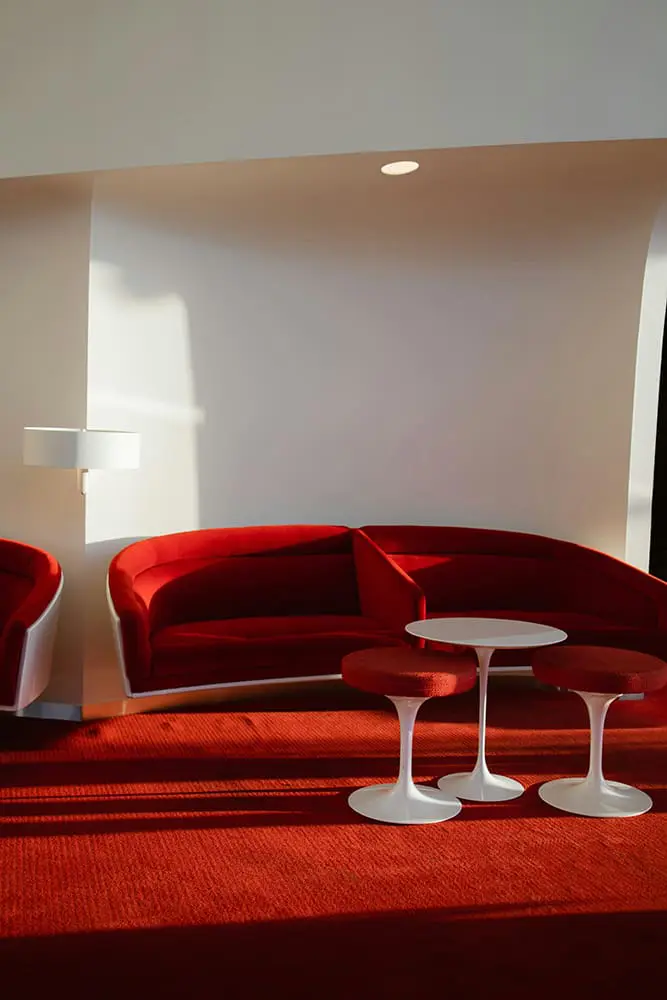 Hotel review: TWA Hotel at New York's JFK 5 1000 Knoll Tulip tables speak to the time