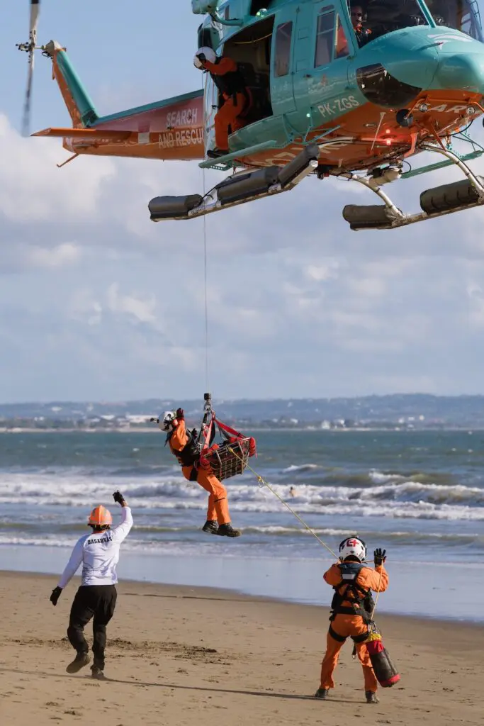 The new heli in action.