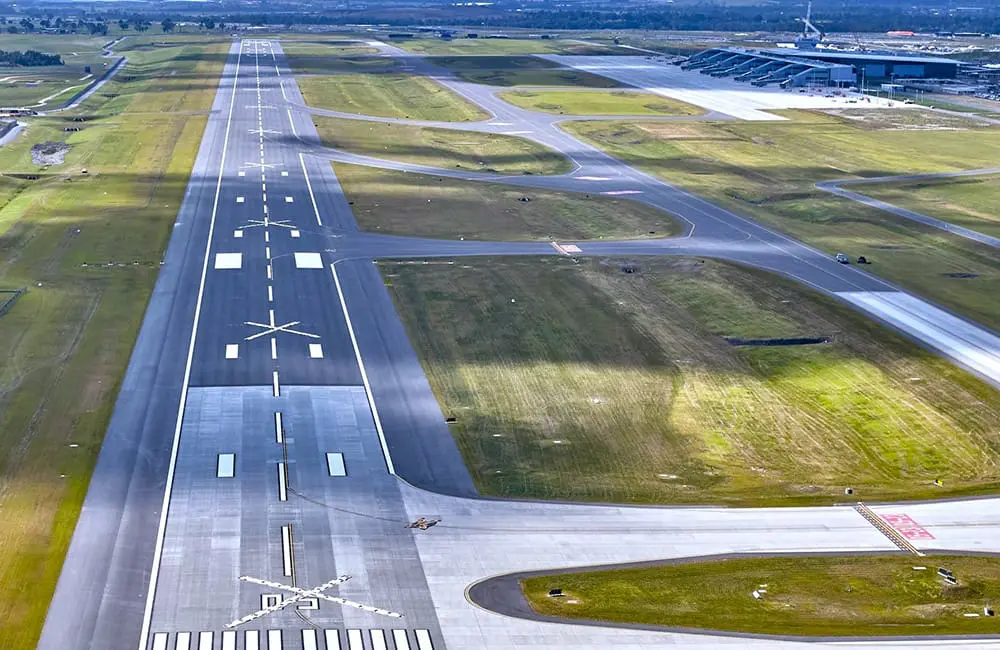 Run the runway: Western Sydney International opens tarmac to public for one day only 1 Aerial view of WSI tarmac.