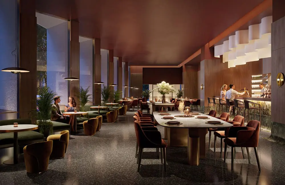 AC Hotels by Marriott lands in Sydney with design-led debut slated for 2027 2 Render of restaurant at AC Hotel Sydney Hyde Metropolitan.