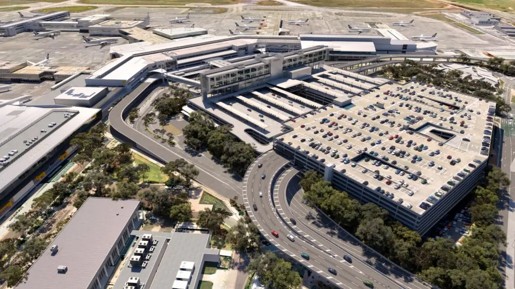 A Melbourne Airport render.