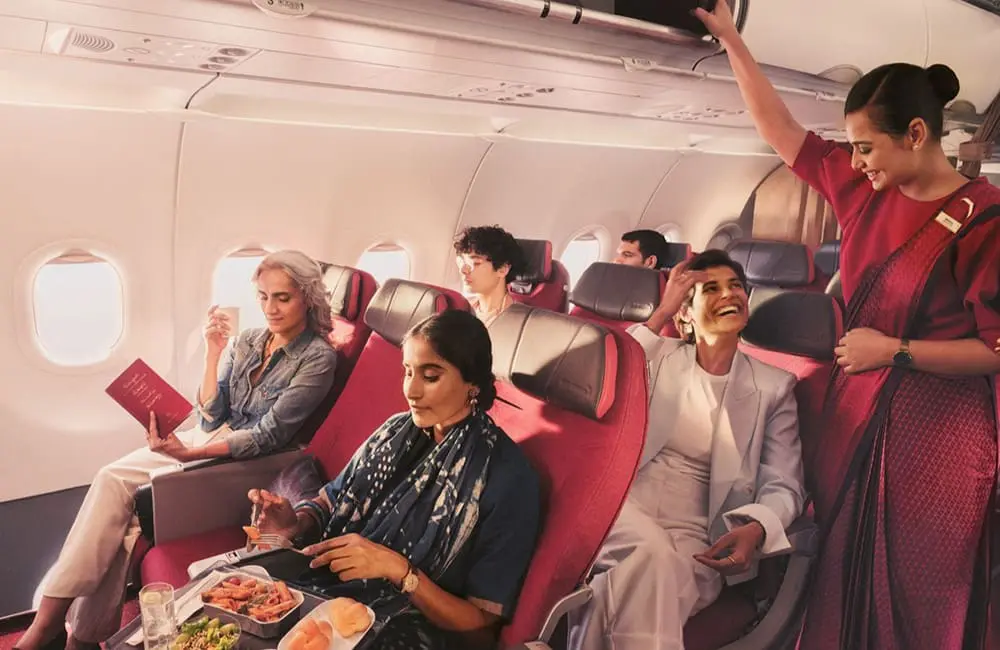 Premium Economy cabin on Air India.