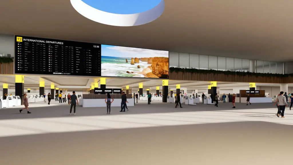 Melbourne Airport unveils $4.5B expansion with larger check-in, bag reclaim & waiting areas + 5 new gates