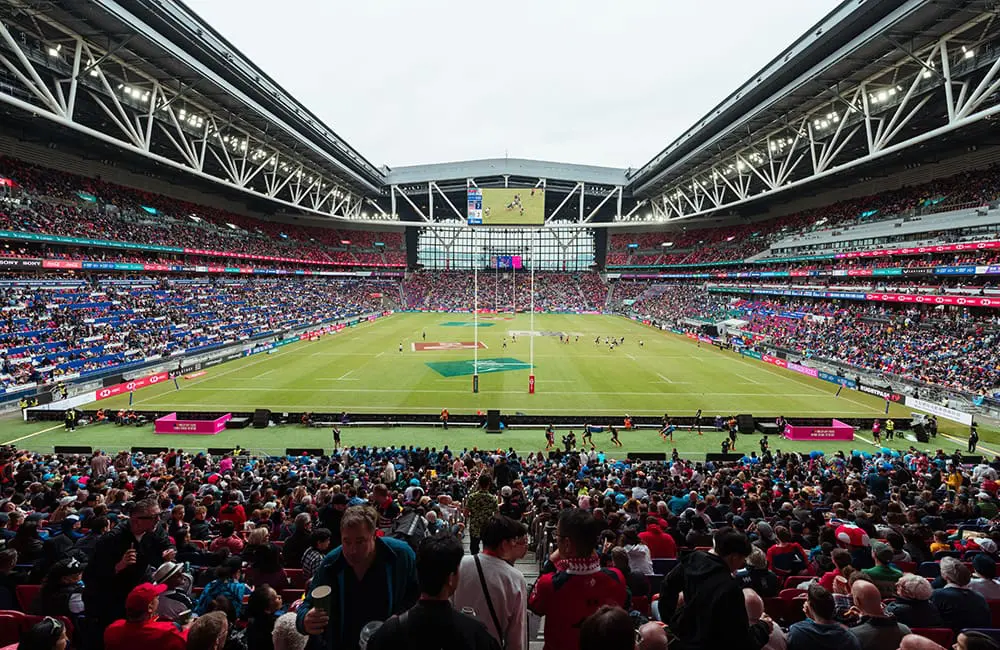 Hong Kong Sevens event in Super March with the opening of the Kai Tak Stadium precinct. Image: HKTB