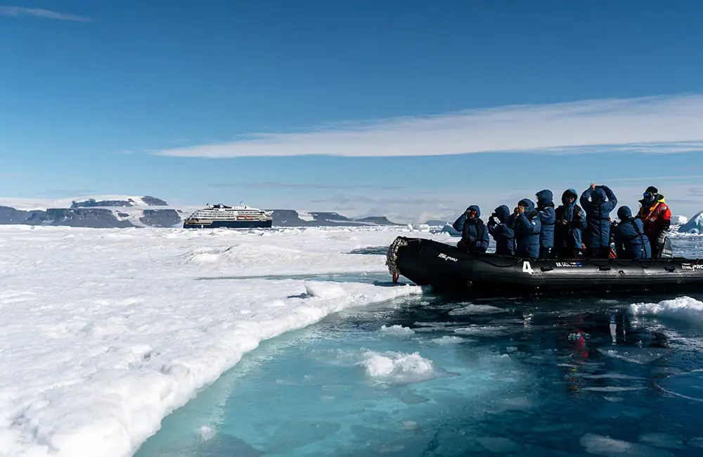 a Zodiac group excursion with HX Expeditions in Antarctica's Weddell Sea. Image: Kay Fochtmann