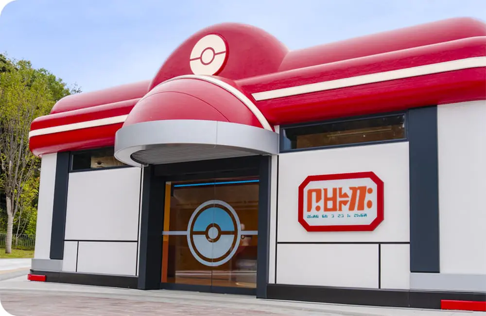 the Pokémon Center at PokéPark Kanto in Tokyo