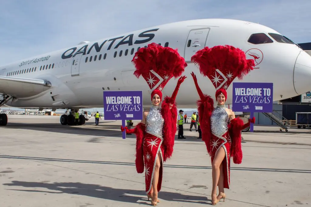 Qantas launches world-first non-stop Sydney to Las Vegas flights from Dec 2026 2 Qantas NRL Charter Arrives in Vegas