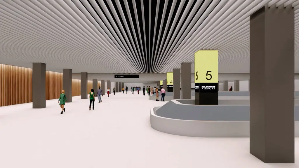 Melbourne Airport unveils $4.5B expansion with larger check-in, bag reclaim & waiting areas + 5 new gates 3 All images are Melbourne Airport renders.