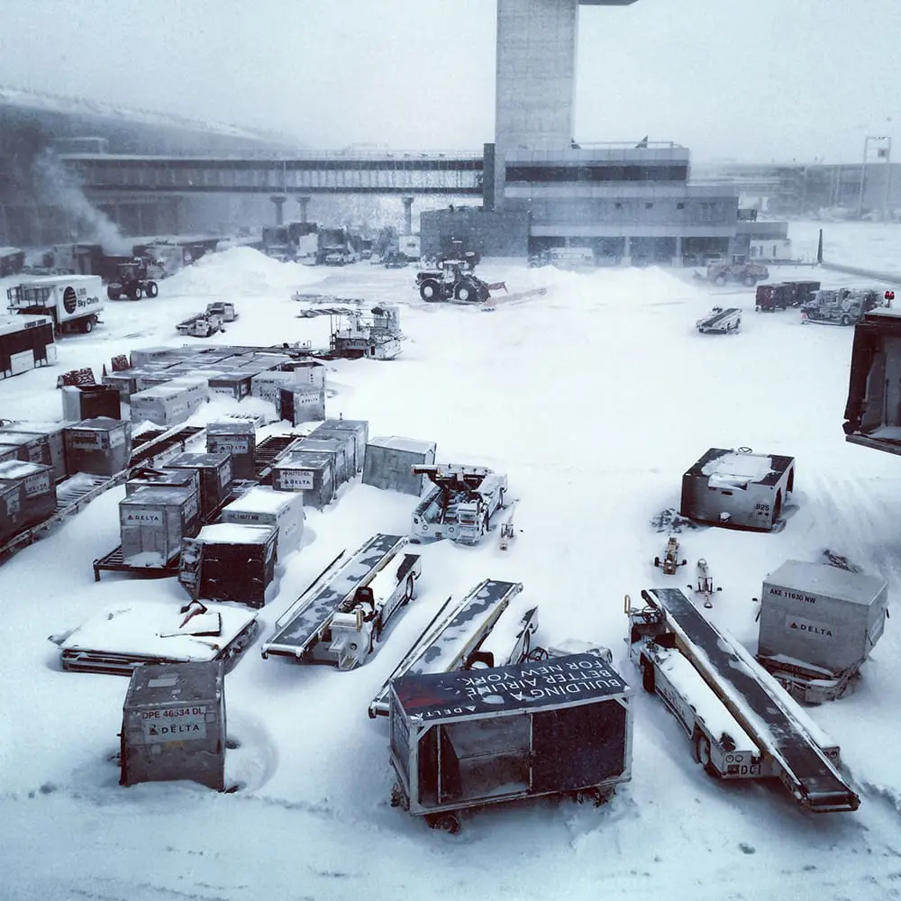 US Winter storm Snow Blizzard in New York-JFK Airport Image: anouchka/iStock