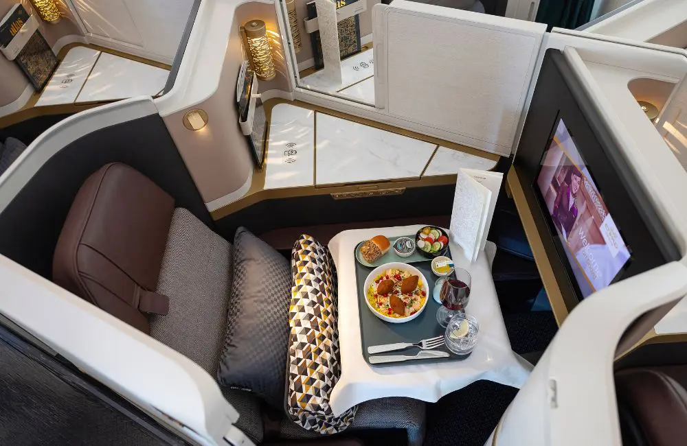 Etihad flights to and from Australia now all have the latest business class suites