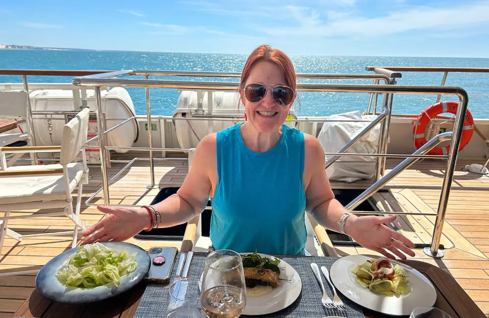 Becky Kent-Perchalla on board Le Ponant