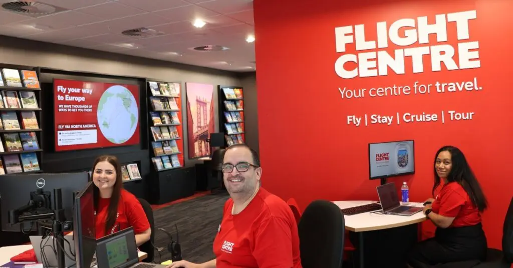 Flight Centre's latest store at Hobart Airport.