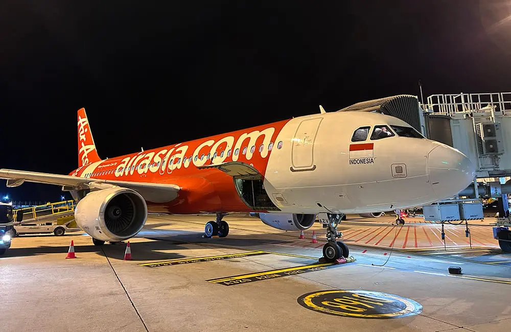 Indonesia AirAsia A380 aircraft on tarmac at Melbourne Airport. Image: Melbourne Airport