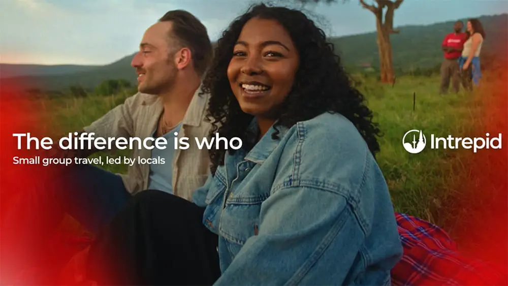 Creative for Intrepid Travel's new 'The Difference Is Who' campaign in Australia.