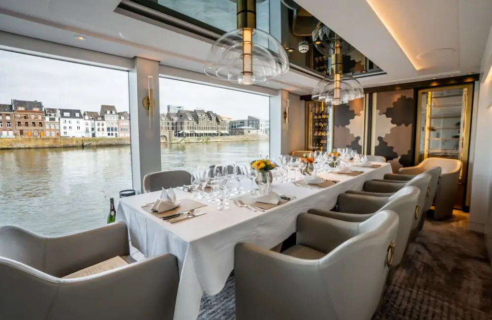 The Vintage Room can be booked for small-group dinners on Riverside cruises ships