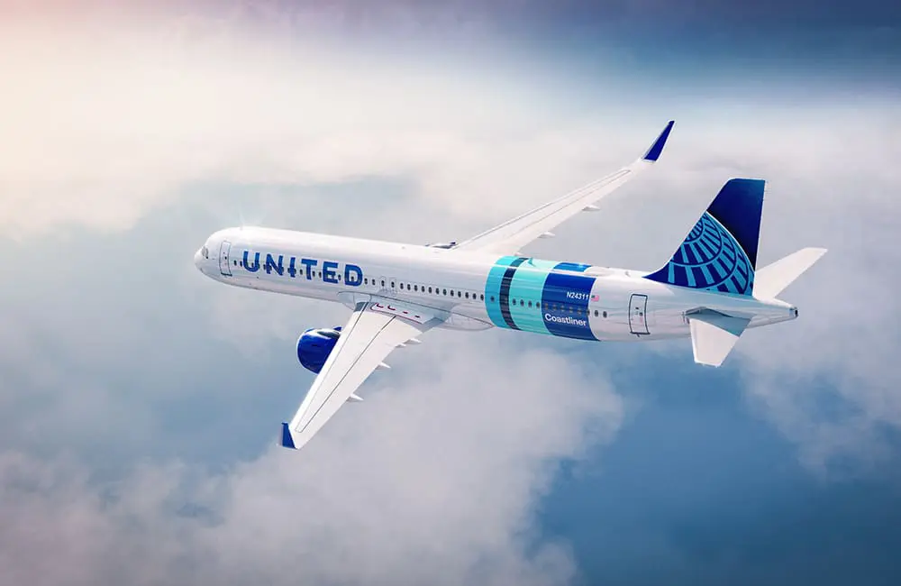 United Airlines A321neo Coastliner aircraft 