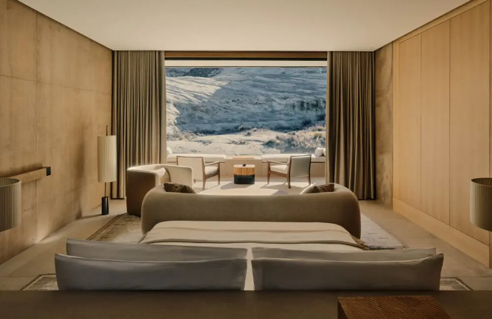 You can rent this six-bedroom Aman villa in Utah for AU$60,000 a night 2 The main bedroom in Amangiri's new six-bedroom villa