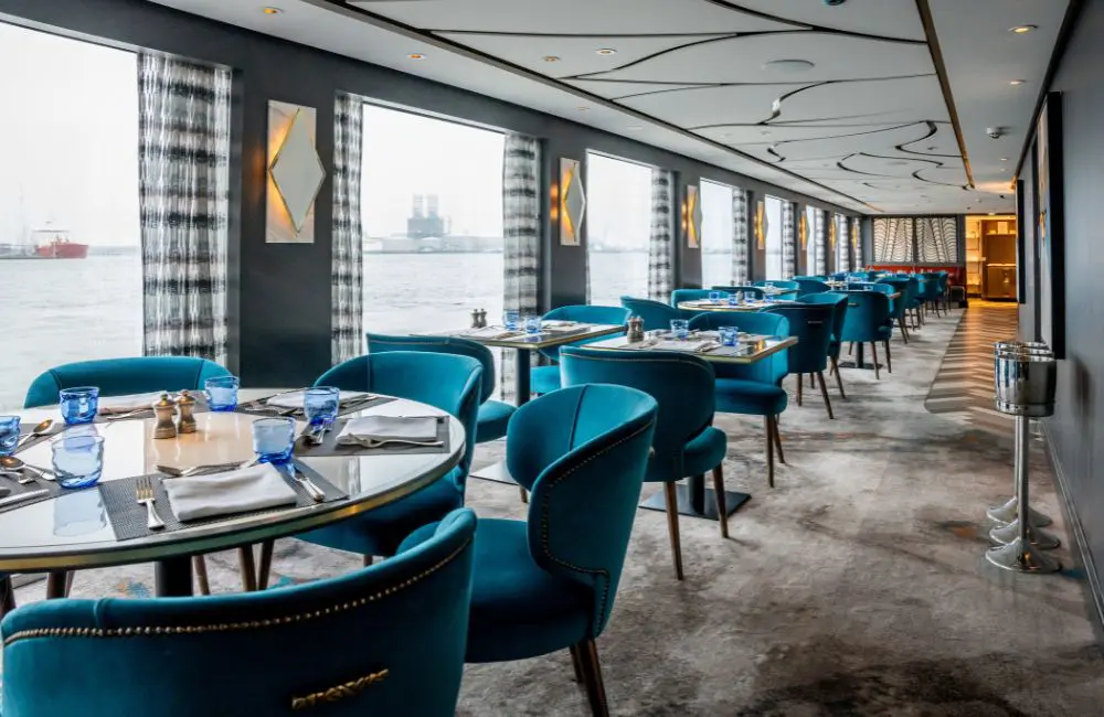 Waterside Restaurant, the main restaurant on Riverside ships