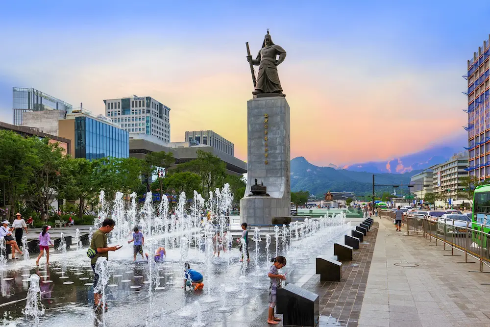 DFAT issues new travel alert ahead of BTS comeback concert 1 Gwanghwamun Square is an important landmark in South Korea.
