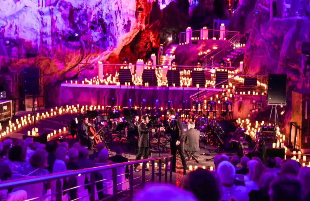 Azamara's AzaMazing private concert in St Michael's Cave, Gibraltar