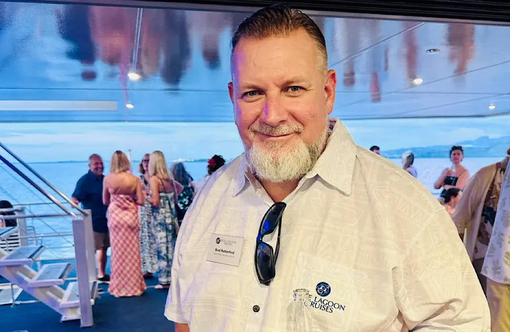 Brad Rutherford on board the new Yasawa Princess II.