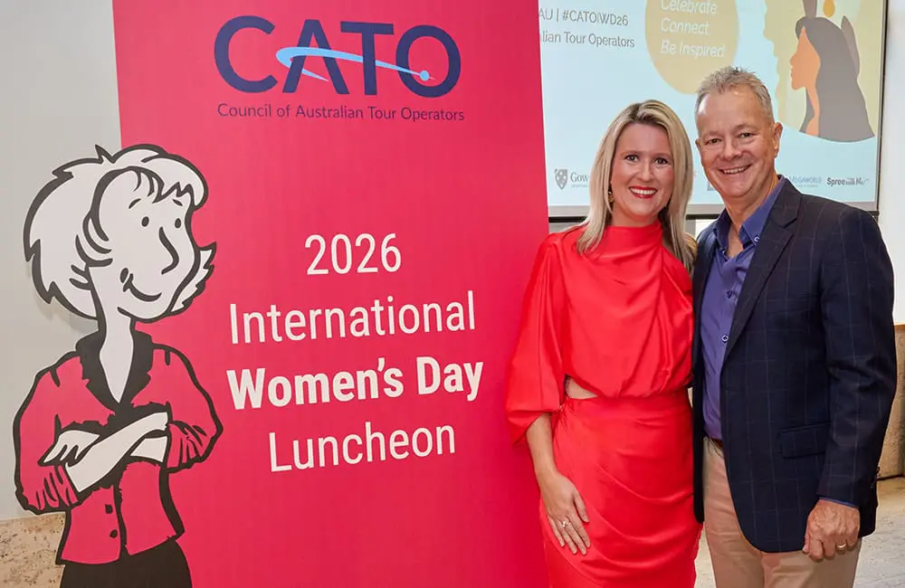CATO chief Brett Jardine to step down after 8-year tenure in the touring sector 1 CATO MD Brett Jardine at the 2026 International Women's Day Luncheon in Brisbane with his wife, Lisa Pagotto.