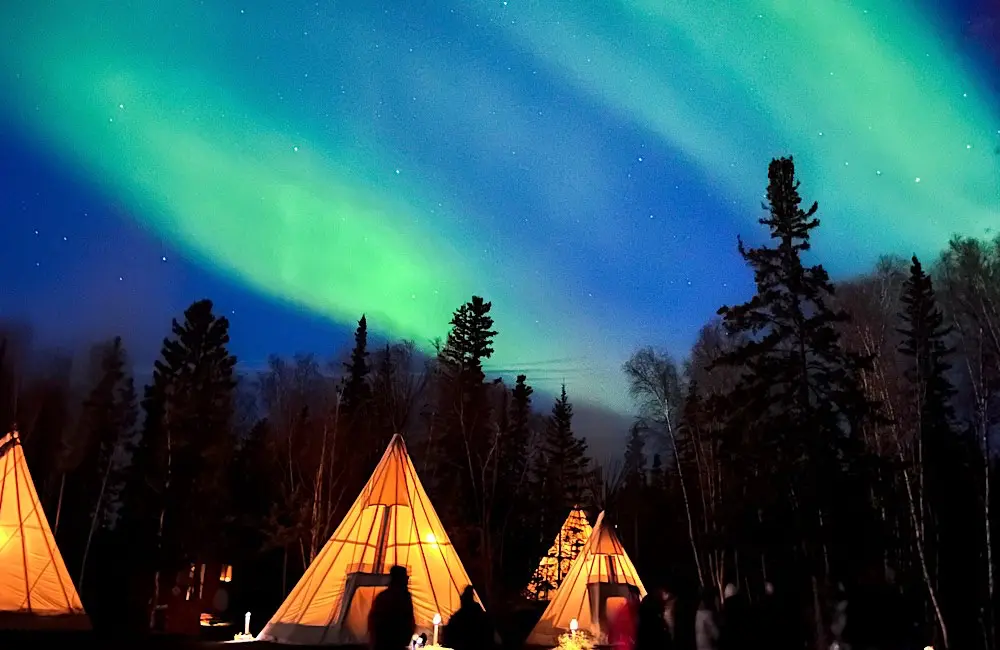 Chasing the northern lights in Yellowknife. Image- Georgia Bantoft