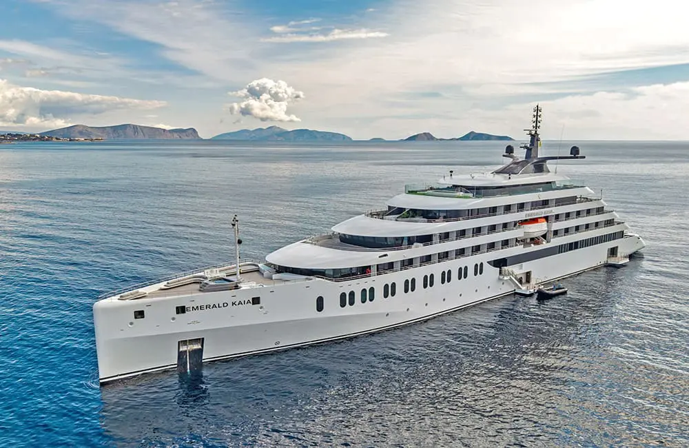 Twice the luxe: Emerald Kaia launches at sea as Astra prepares to join river fleet 1 Emerald Kaia sets sail from Cyprus on her maiden voyage.
