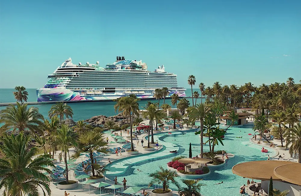 NCL’s biggest ship yet hits the water as Norwegian Aura moves closer to 2027 debut