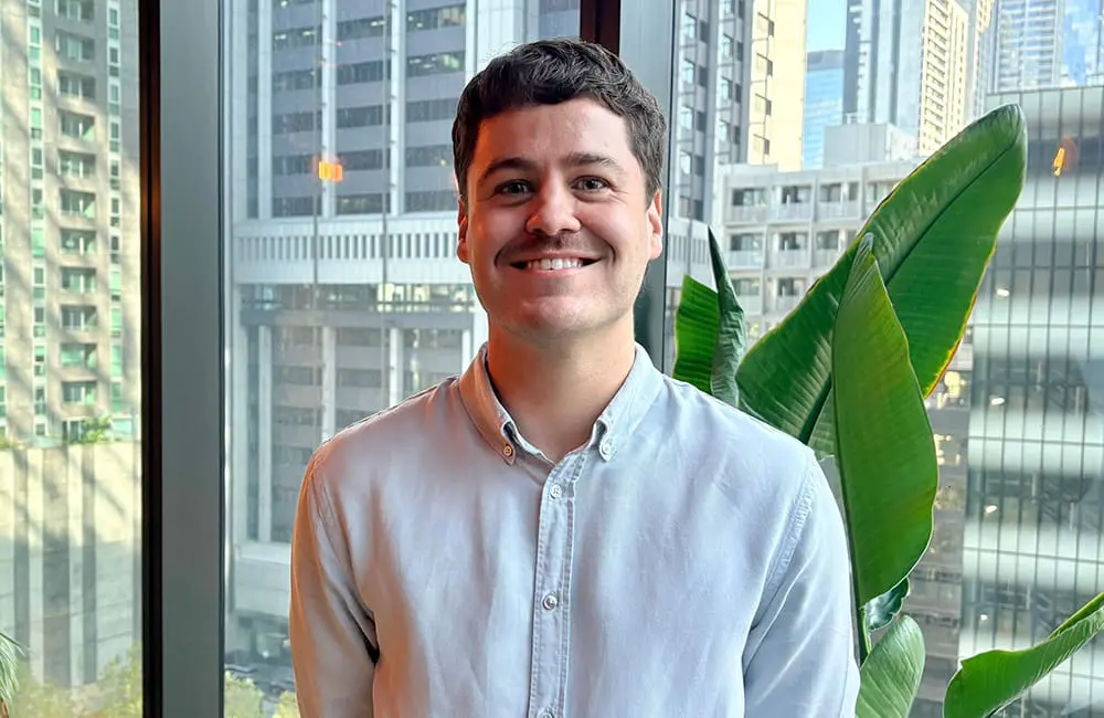 Intrepid Travel Brand Sponsorships Manager Josh O'Connor in the Melbourne office.