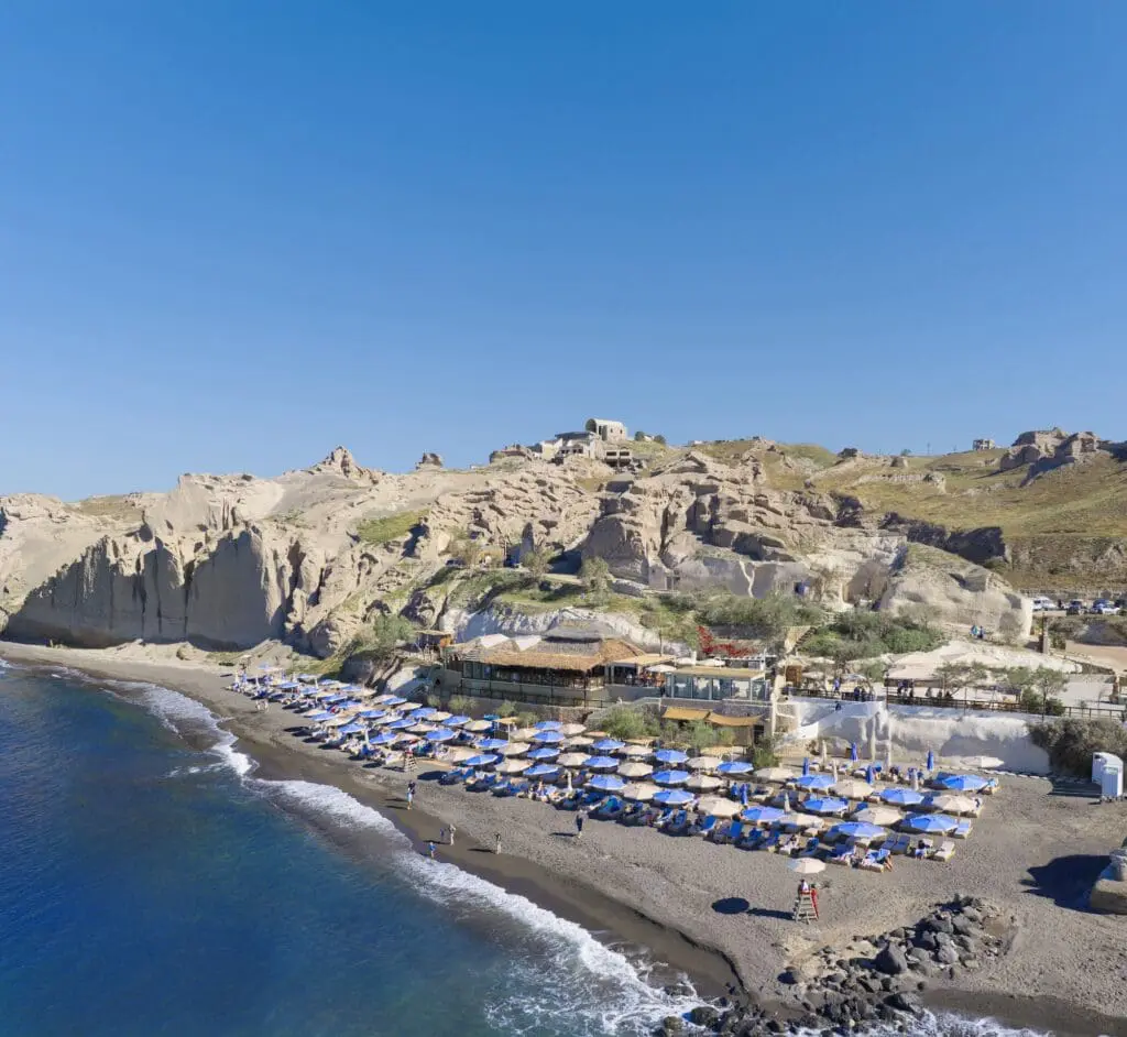 Royal Caribbean's Royal Beach Club Santorini has opened.